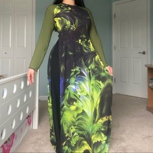 ✨Vietnamese Ao Dai Dress Graphic Formal Gown